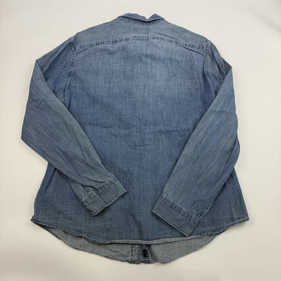 Goodfellow & Co Standard Fit Denim Long Sleeve Button Up Shirt Size XL Cotton - Picture 9 of 10